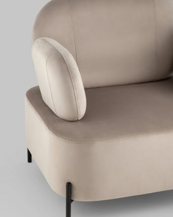 Кресло Кэнди с подлокотниками велюр Светло-серый_7