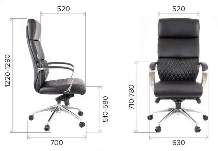 Кресло для руководителя Everprof President Кожа Черный_8