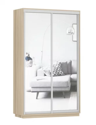 Шкаф-купе двухдверный Экспресс Дуо Экспенс 1200х2200h Ясень шимо светлый_0