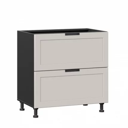 Тумба кухонная 800 с 2 ящиками ЛЮКС (4) Джамис ЛД 296.150.000.136 Черный Кашмир_0