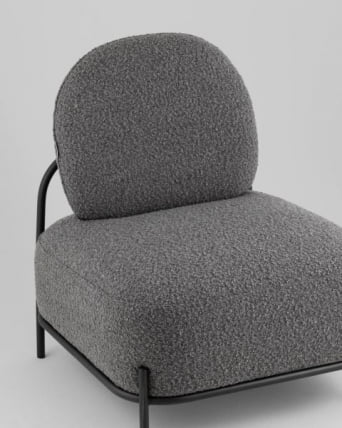 Кресло Стоун К new ткань букле темно-серый_1