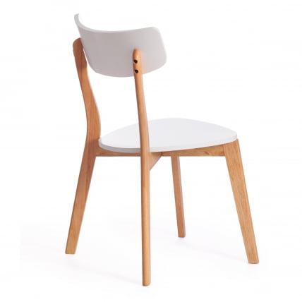 Стул Claire дерево гевея, МДФ, 48 x 49,5 x 81,5 x SH44см, White (Белый) / Natural (натуральный)_2