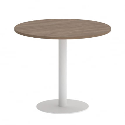 Стол журнальный круглый HOME OFFICE VR.SP-5-90.1 Дуб Аризона/Белый металл_0
