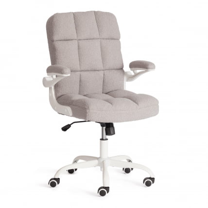 Кресло офисное Lugano Wh ткань teddy, светло-серый_0