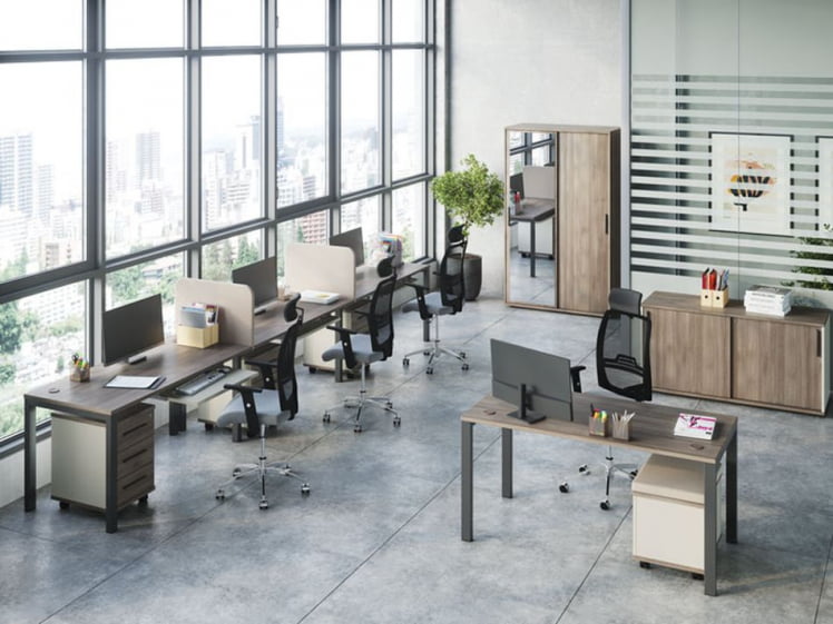 Бенч-система две столешницы New Line NLN36318334 Дуб шамони темный_1