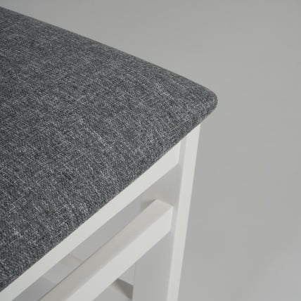 Стул SWEDEN Многослойная фанера, 41*40*99 см, white, ткань серая (16/1)_3