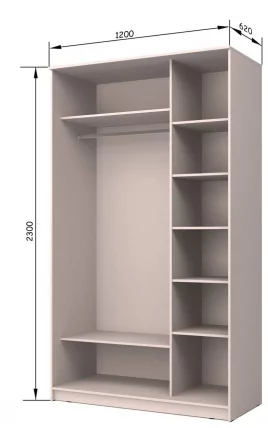 Шкаф-купе Хит-23-12-55 Аруба Венге_3