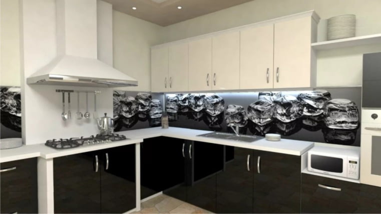 Глянцевый фартук (КОМПОЗИТ) КМ 26 / KM_8