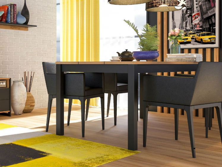 Гостиная Техно №1 Дуб золотой/Чёрный_4