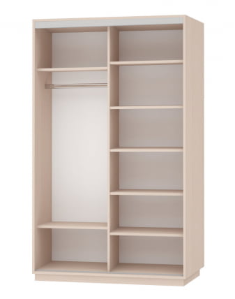 Шкаф-купе двухдверный Экспресс Дуо 1400х2200h Сакура/Белый снег_1