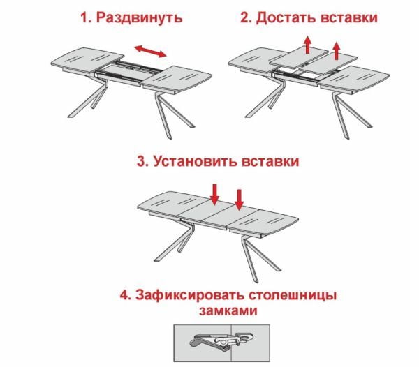 Обеденный стол Орфей 46 (03) Мрамор черный_10