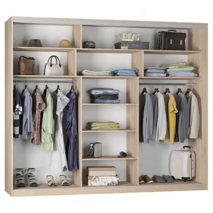 Шкаф-купе B-230х270х60-1(ДМ-D7D7D7)_1