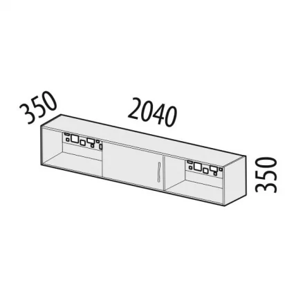 Полка навесная Мегаполис 55.07 Сосна Астрид_1