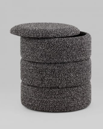 Пуф с ящиком Hive S букле черный меланж_3