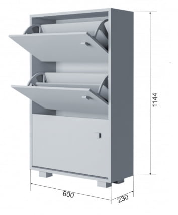 Обувница 3 без зеркала Пайн ПП10 Дуб Ривьера Бетон Пайн_1