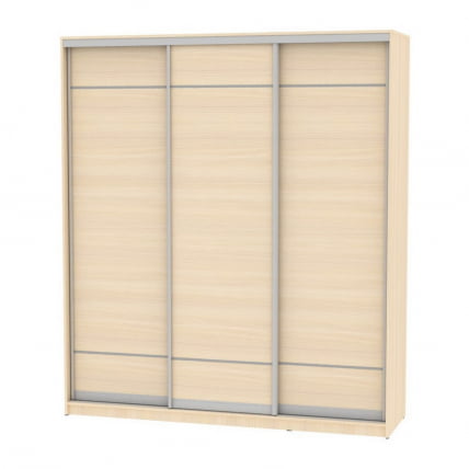 Шкаф-купе B-220х200х60-3(ДМ-D7D7D7)_0