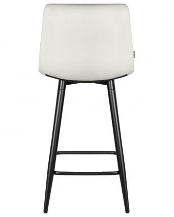 Стул полубарный DOBRIN OLIVIA (черные матовые ножки, светло-серый велюр (108-52))_4