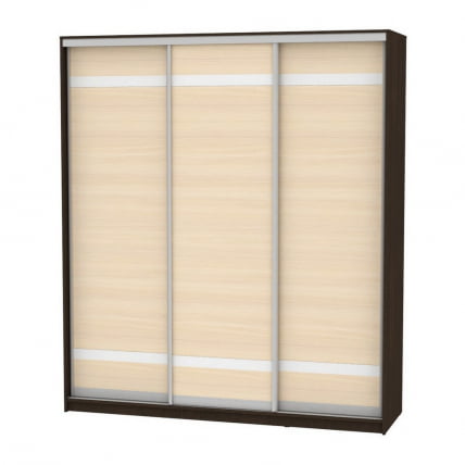 Шкаф-купе B-220х200х60-2(Венге-ДМ-D9D9D9)_0