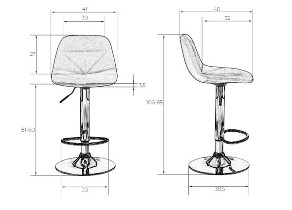 Стул барный DOBRIN DINA (фиолетовый) 2 шт_8