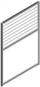 Перегородка со стеклом 1300 мм RAND RP130SG90 Легно темный_0