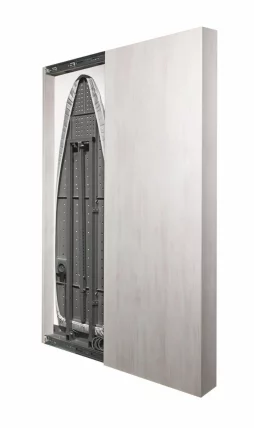 Шкаф со встроенной гладильной доской Iron Slim Eco (правый, купе) Беленый дуб_2