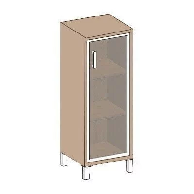 Стеллаж стекло тонированное В421.8 L Дуб девон_0