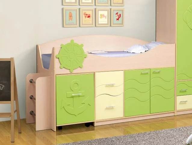 Уголок школьника Юниор-12.1 МДФ матовый Дуб молочный/Синий/Ваниль_0