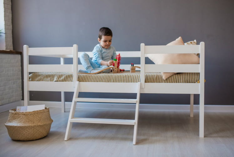 Лестница к кроватям 1400*800 RooRoom VK-10 Белая_2