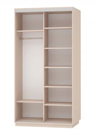 Шкаф-купе двухдверный Экспресс Дуо Медиум 1200х2200h Белый снег_1