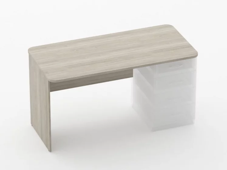 Стол прямой под встроенную тумбу Glassy 1.101.14Пр Дуб сантана светлый_0