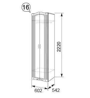 Шкаф двухдверный Виктория 16_1