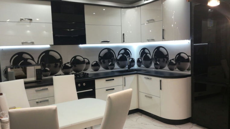 Глянцевый фартук (КОМПОЗИТ) KM 34_12