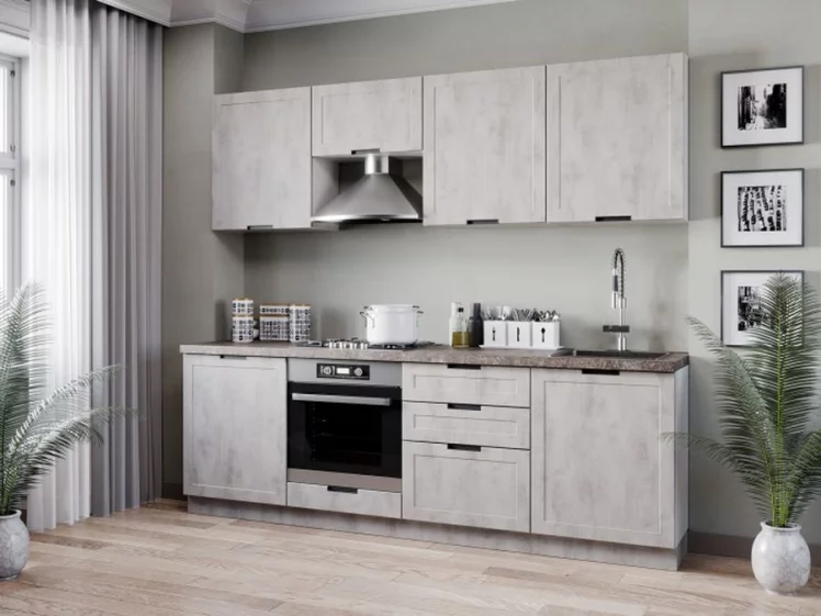 Шкаф кухонный 400 Джамис ЛД 296.320.000.017 Белый Белый камень_2