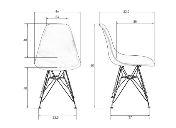 Стул обеденный ДОБРИН ДСР (ножки хром, цвет бежевый (ГР-03)) 4 шт / DOBRIN DSR (GR-03))_8