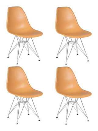 Стул обеденный ДОБРИН ДСР (ножки хром, цвет персиковый (НКС-Й-06)) 4 шт / DOBRIN DSR (NX-Y-06))_0