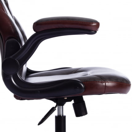 Кресло BAZUKA кож/зам, серый/коричневый, 2TONE/2TONE перф/2TONE_15