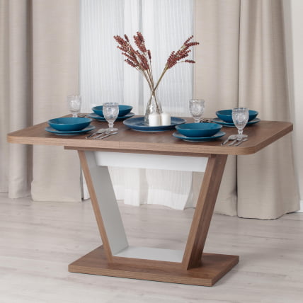 Стол обеденный VOX ЛДСП, 132-172x85x75,5 см, Дуб Канзас/Пепел_15