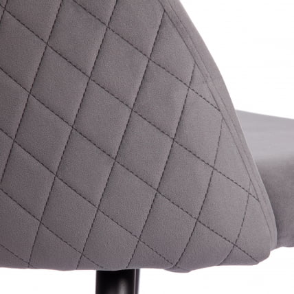 Стул MONRO (mod. 5144) металл/вельвет, 51x56x84 см, серый (HLR 21)/черный_6