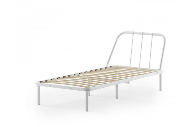Кровать Мира с ортопедическими латами Цвет фасада: Белый; Материал фасада: Металл; Размер: 900х2000 мм; Спальное место: 900х2000 мм _0