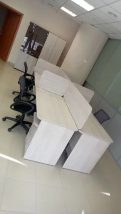 Стол прямой Glassy 1.10.14 Дуб сантана светлый_4