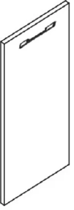 Дверь ЛДСП для стационарной тумбы YALTA LT-D5 Л Суар Темный_1