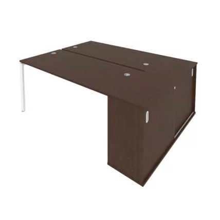 Рабочая станция с опорным шкафом-купе Metal System Б.РС-СШК-1.4 Венге/Белый_0