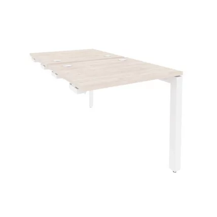 Стол-приставка двойной на П-образном м/к к опорным элем. ONIX O.MP-D.SPR-0.7 Денвер Светлый/Белый_0