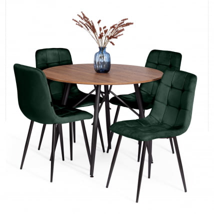 Стул CHILLY (mod. JSC-220) Велюр/металл , 44,5х52,5х88 см, dark green (темно-зеленый) HLR57 / черный_5