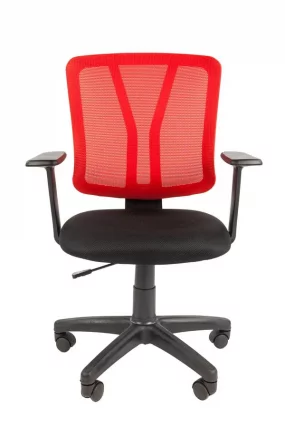 Кресло офисное CHAIRMAN 626 Черный Красная сетка_1