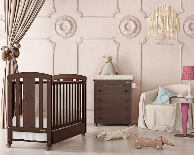 Комод пеленальный Micuna B-970 Chocolate Beige Bears and Hearts_1