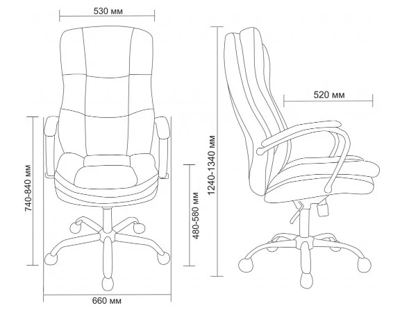 Кресло для руководителя AV 123 Шоколад_3