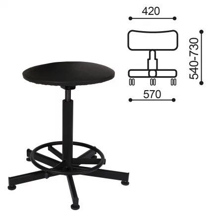 Кресло кассира, ресепшн РС37 без спинки_0