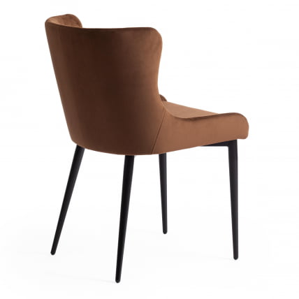 Стул MANTRA (mod. 713) ткань/металл, 49х61х82 см, высота до сидения 49 см, коричневый barkhat 11/черный_2