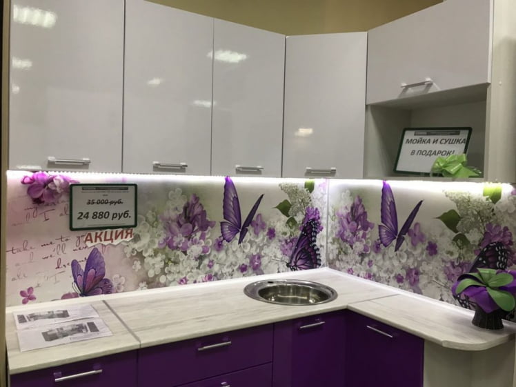 Глянцевый фартук (МДФ) AG 08_1